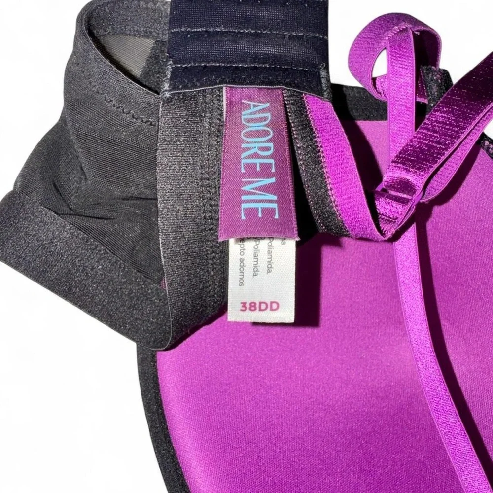 Adore Me Purple and Black Lace Bra - Picture 3 of 3